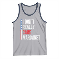 Funny JD Vance 2025 I Don't Really Care Margaret Tank Top American Flag Stripe