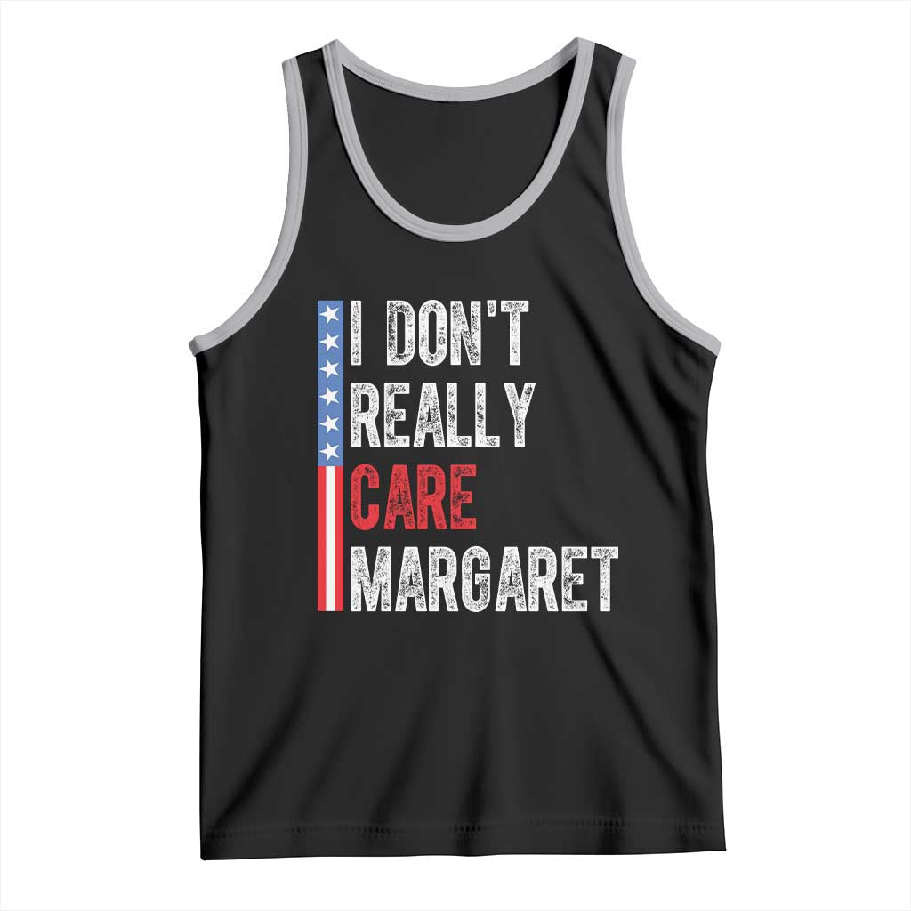 Funny JD Vance 2025 I Don't Really Care Margaret Tank Top American Flag Stripe