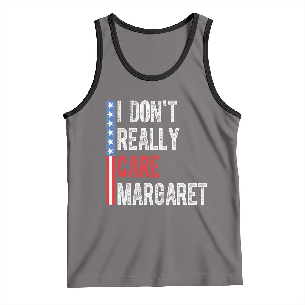Funny JD Vance 2025 I Don't Really Care Margaret Tank Top American Flag Stripe