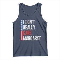 Funny JD Vance 2025 I Don't Really Care Margaret Tank Top American Flag Stripe