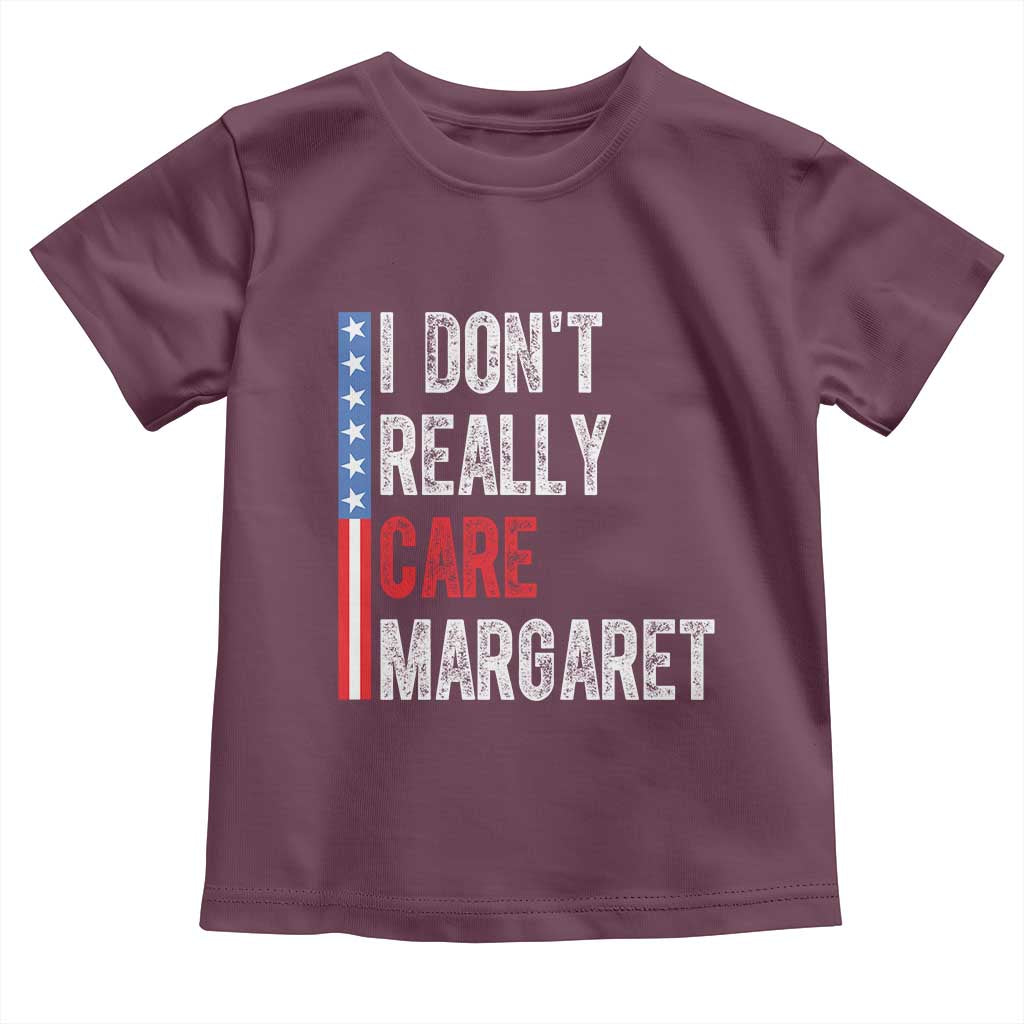 Funny JD Vance 2025 I Don't Really Care Margaret Toddler T Shirt American Flag Stripe