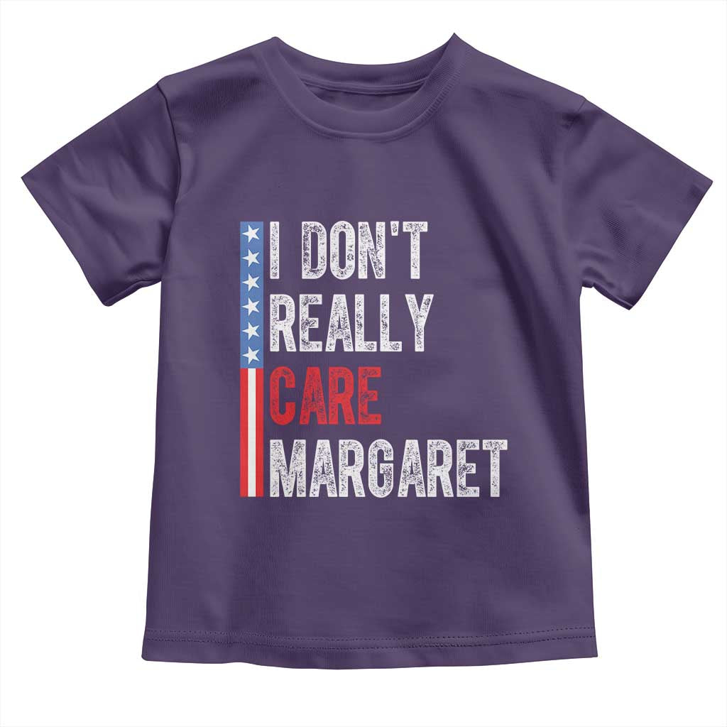 Funny JD Vance 2025 I Don't Really Care Margaret Toddler T Shirt American Flag Stripe