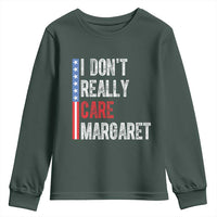 Funny JD Vance 2025 I Don't Really Care Margaret Youth Sweatshirt American Flag Stripe