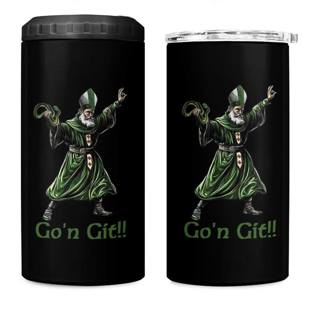 Funny St Patrick's Day 4 in 1 Can Cooler Tumbler Go'n Git Saint Patrick Snake