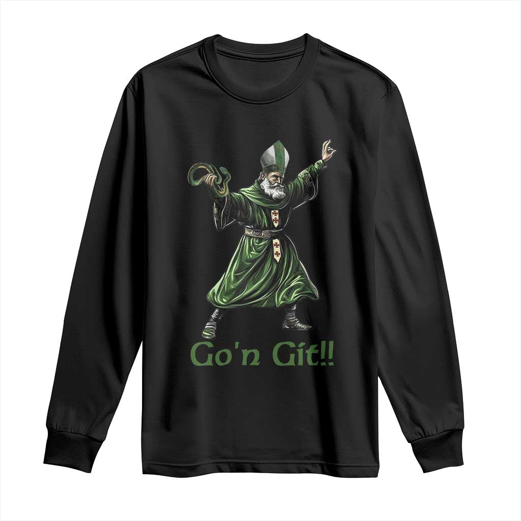 Funny St Patrick's Day Long Sleeve Shirt Go'n Git Saint Patrick Snake