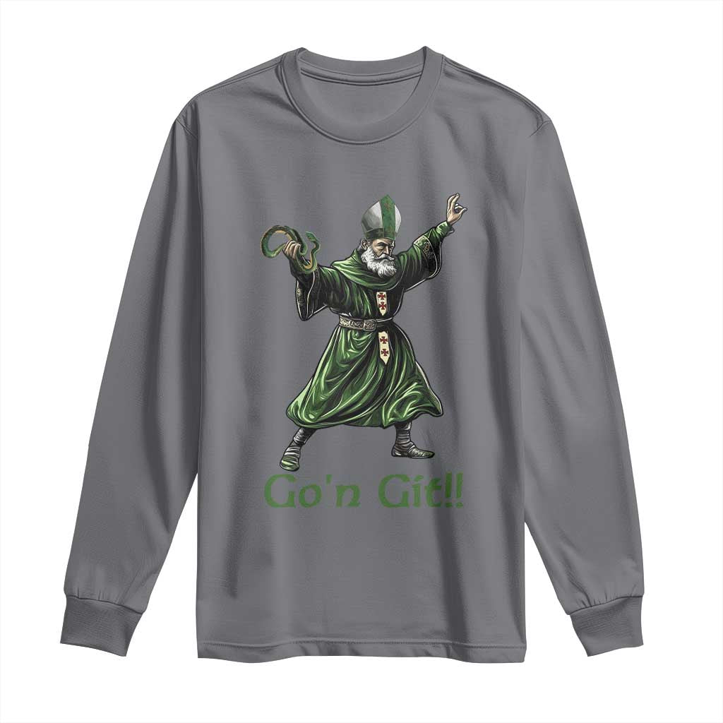 Funny St Patrick's Day Long Sleeve Shirt Go'n Git Saint Patrick Snake