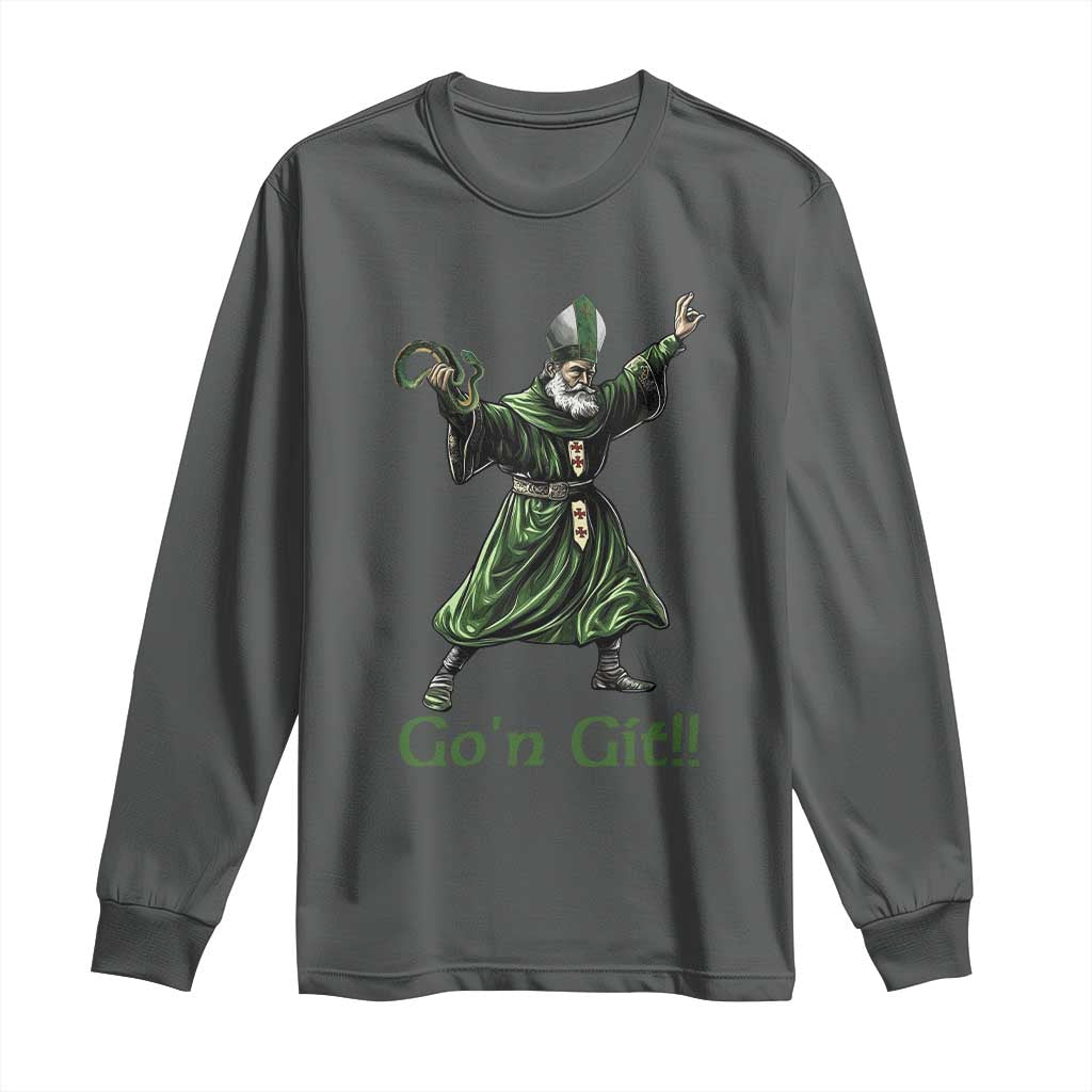 Funny St Patrick's Day Long Sleeve Shirt Go'n Git Saint Patrick Snake