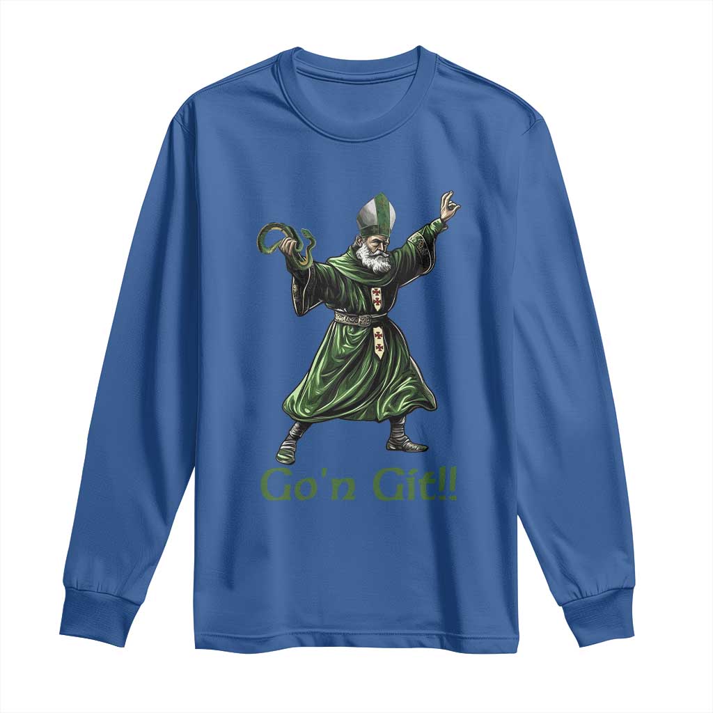 Funny St Patrick's Day Long Sleeve Shirt Go'n Git Saint Patrick Snake