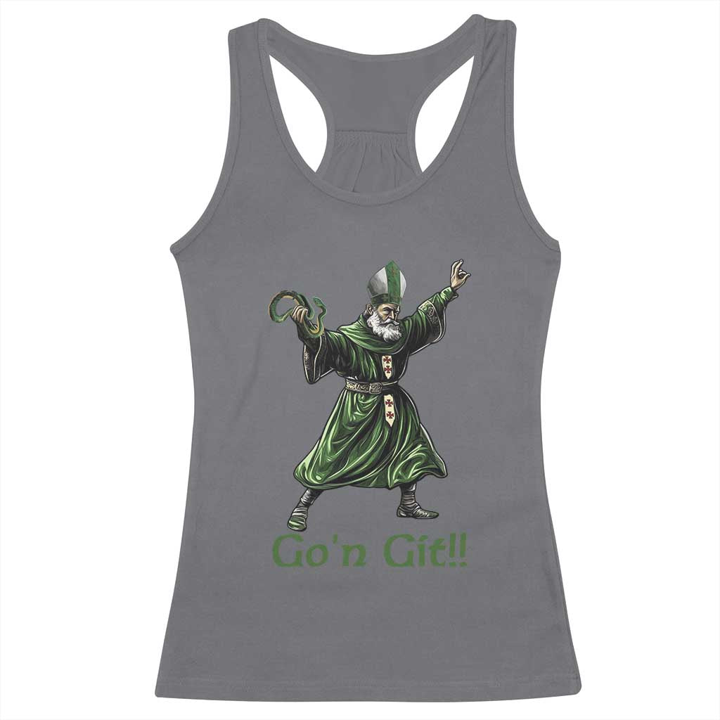 Funny St Patrick's Day Racerback Tank Top Go'n Git Saint Patrick Snake