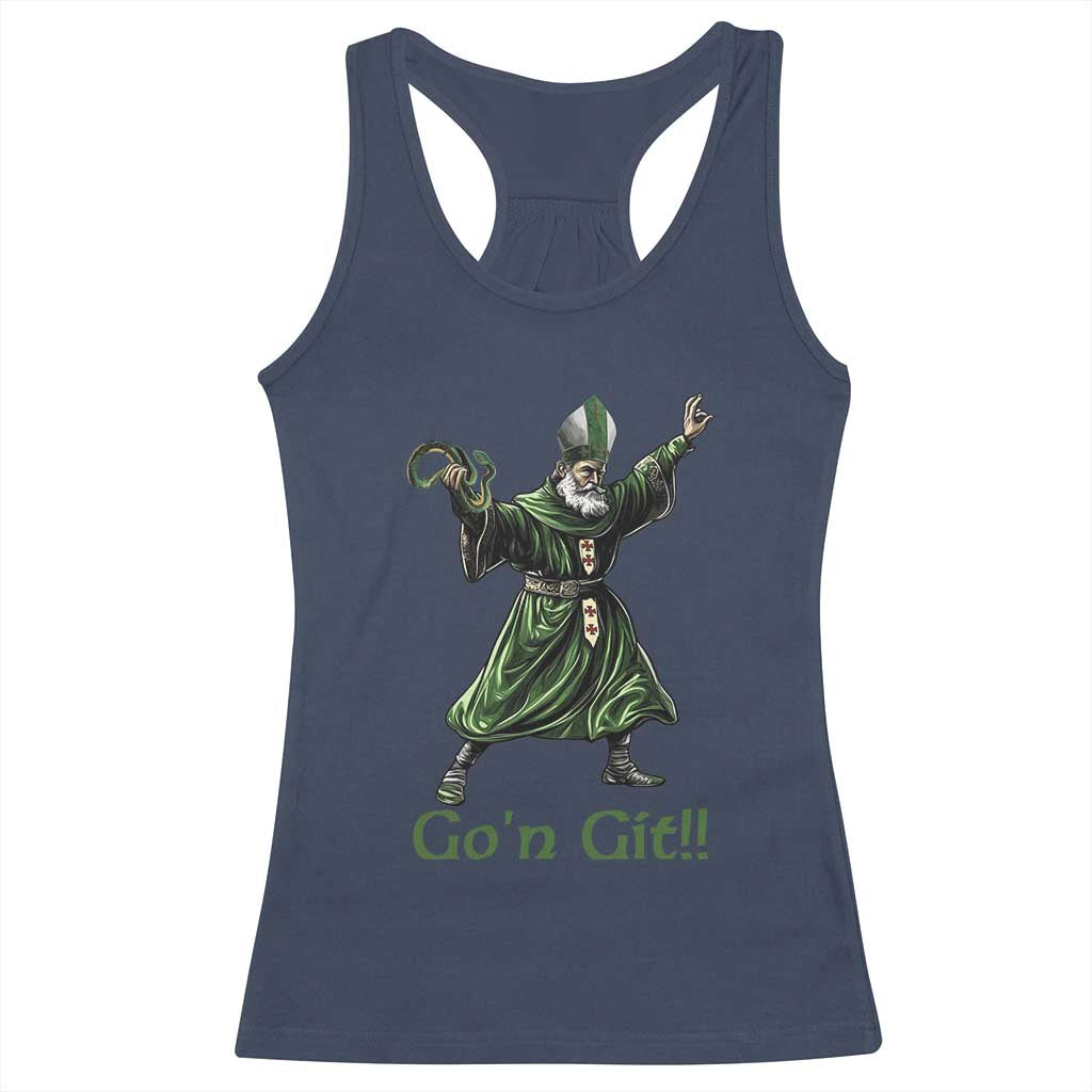 Funny St Patrick's Day Racerback Tank Top Go'n Git Saint Patrick Snake