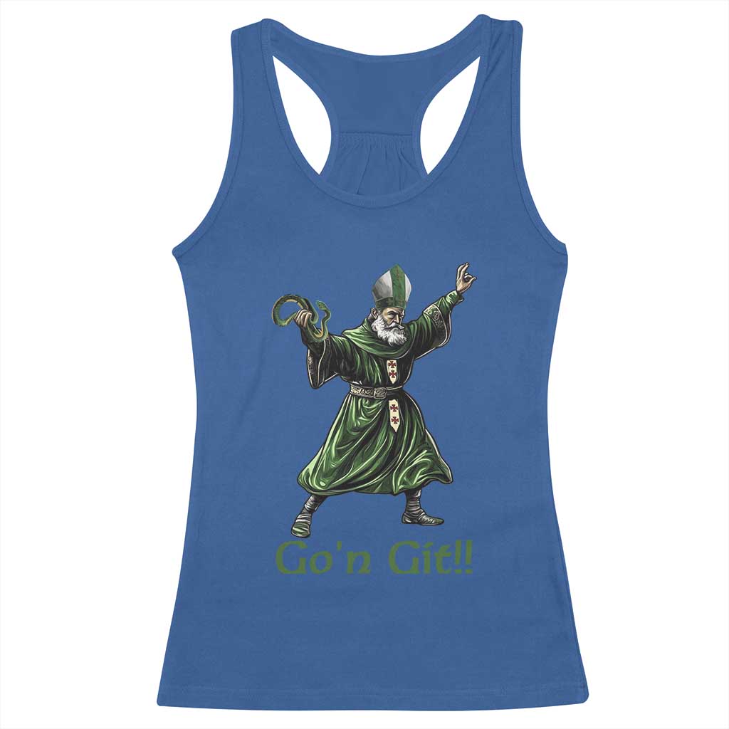 Funny St Patrick's Day Racerback Tank Top Go'n Git Saint Patrick Snake