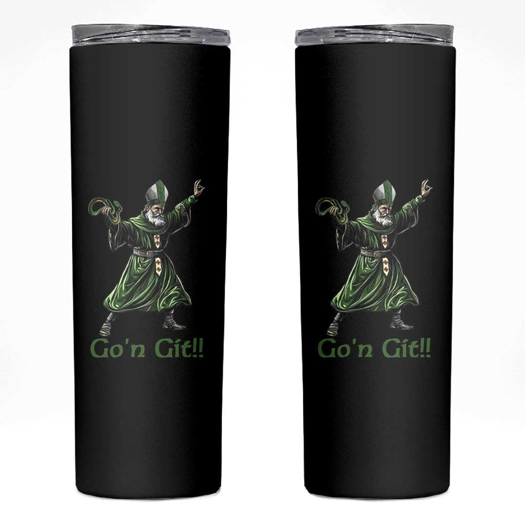 Funny St Patrick's Day Skinny Tumbler Go'n Git Saint Patrick Snake