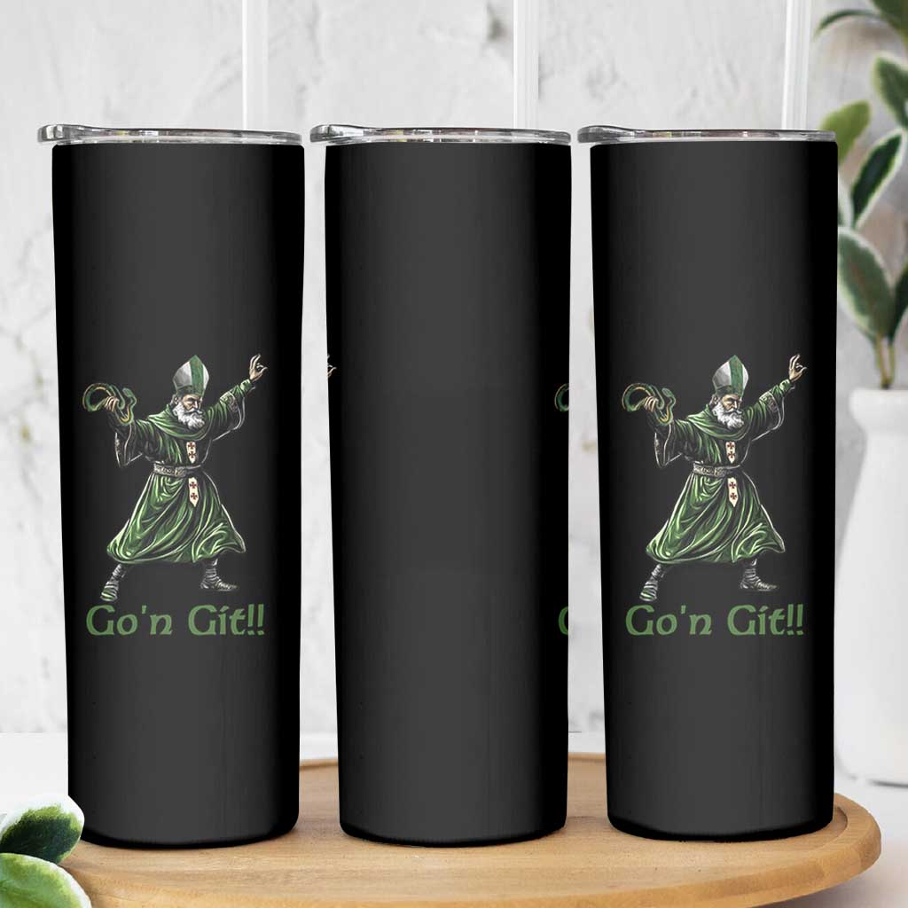 Funny St Patrick's Day Skinny Tumbler Go'n Git Saint Patrick Snake