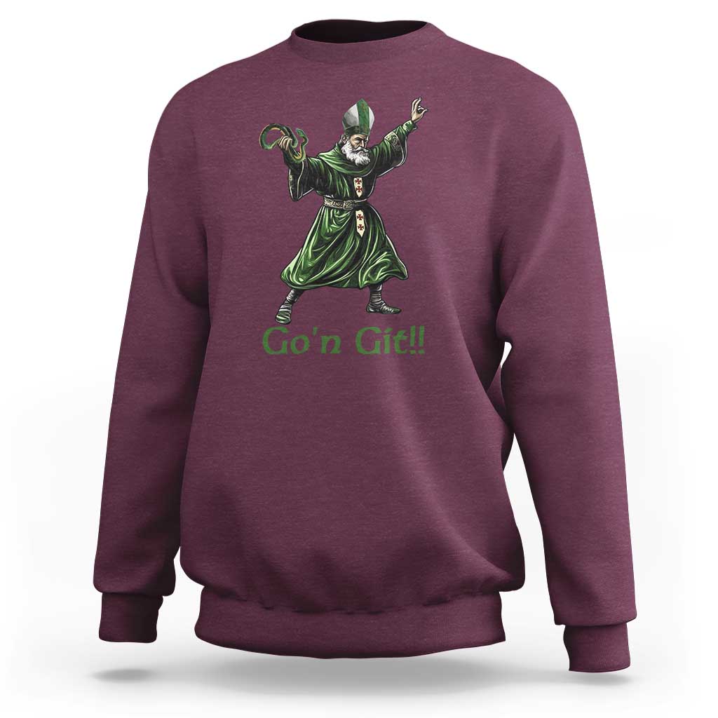 Funny St Patrick's Day Sweatshirt Go'n Git Saint Patrick Snake
