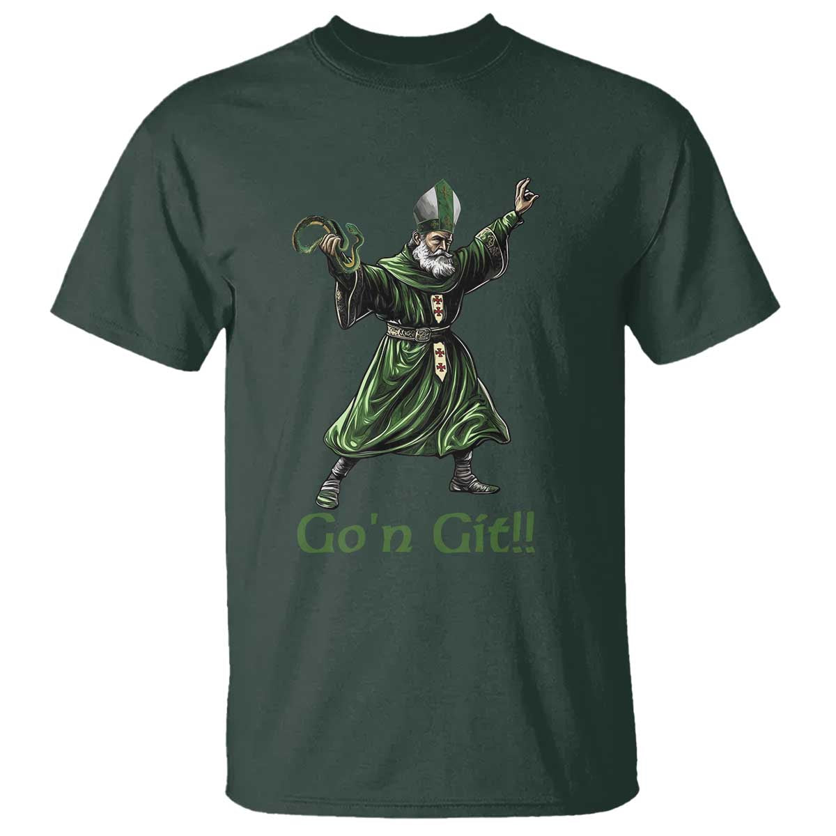 Funny St Patrick's Day T Shirt Go'n Git Saint Patrick Snake