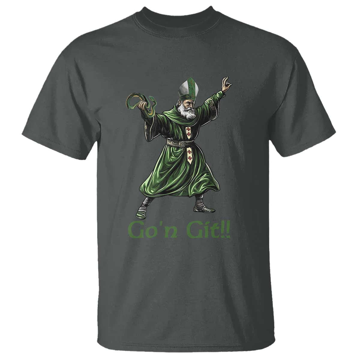 Funny St Patrick's Day T Shirt Go'n Git Saint Patrick Snake