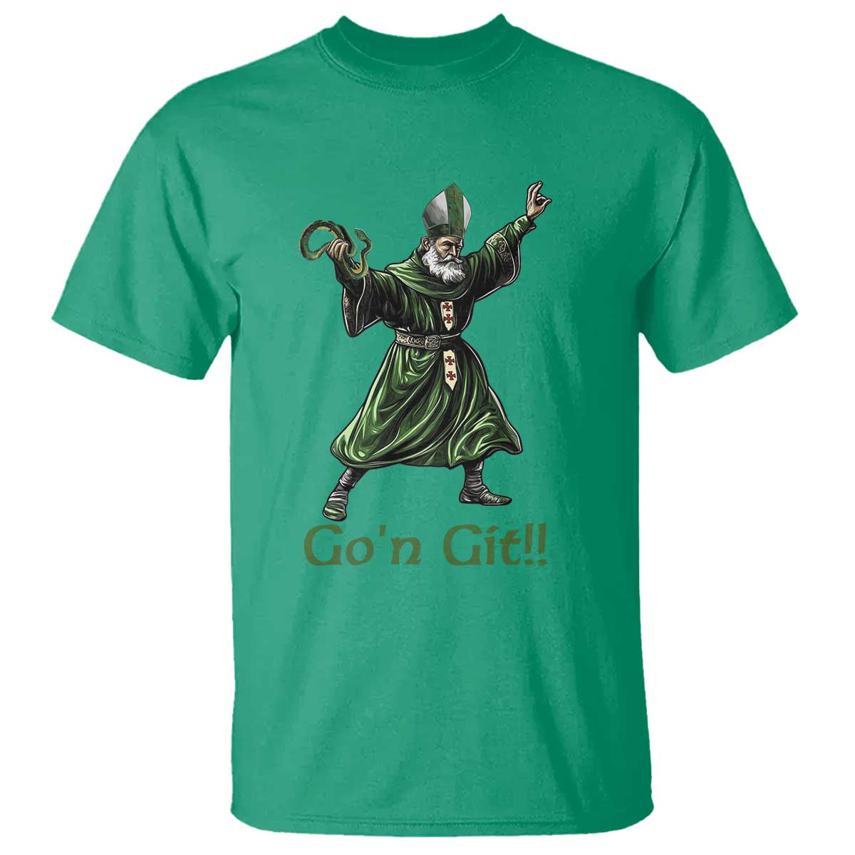 Funny St Patrick's Day T Shirt Go'n Git Saint Patrick Snake