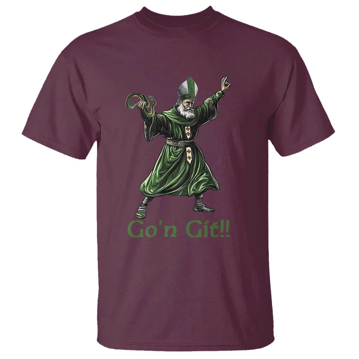 Funny St Patrick's Day T Shirt Go'n Git Saint Patrick Snake