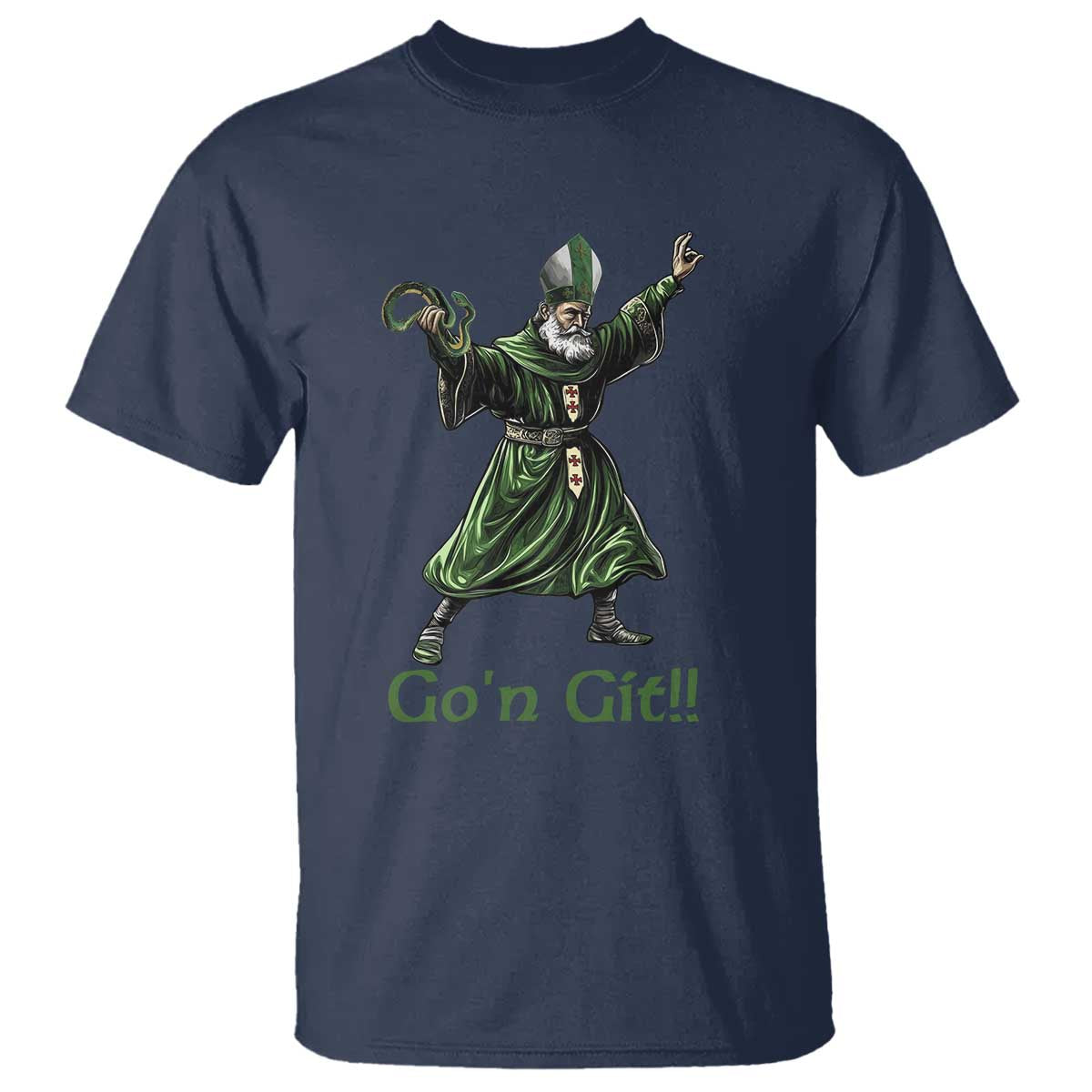 Funny St Patrick's Day T Shirt Go'n Git Saint Patrick Snake