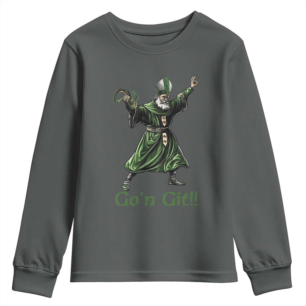 Funny St Patrick's Day Youth Sweatshirt Go'n Git Saint Patrick Snake