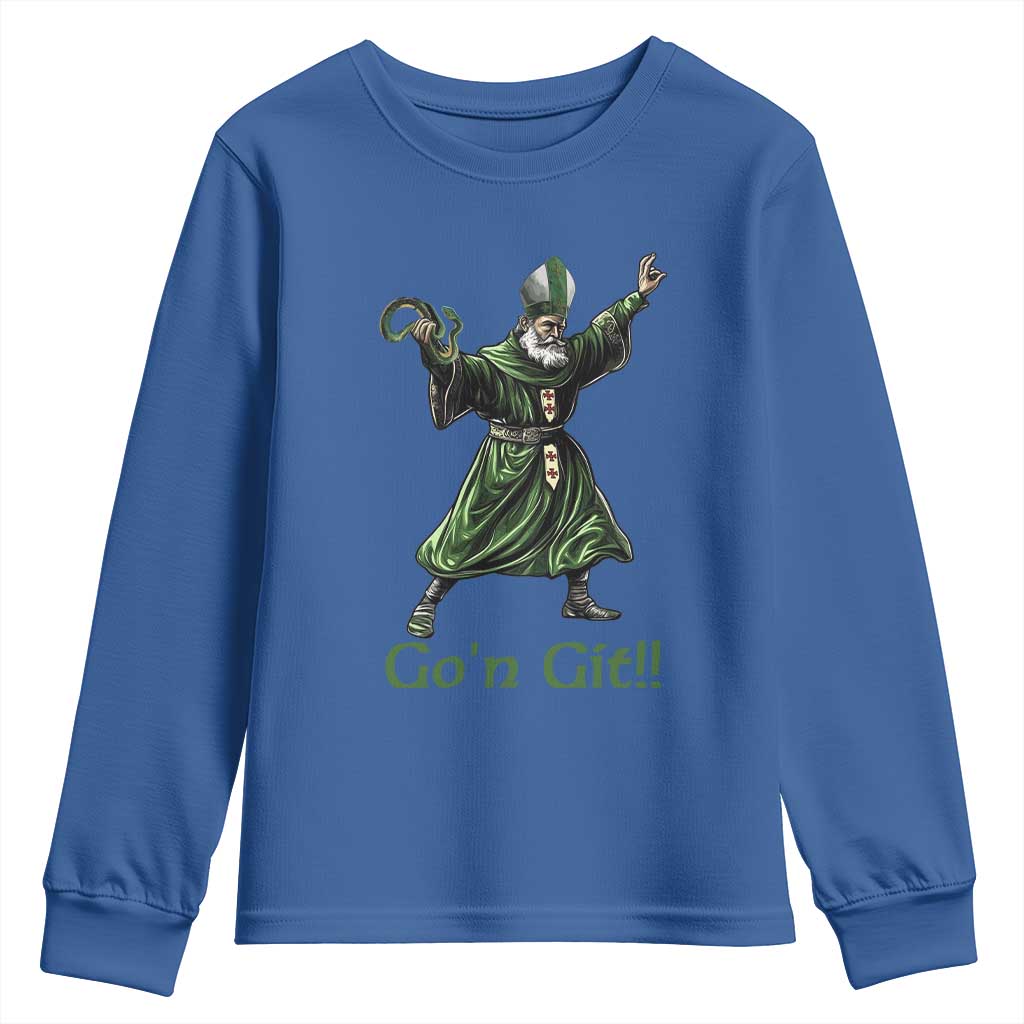 Funny St Patrick's Day Youth Sweatshirt Go'n Git Saint Patrick Snake