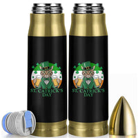 Funny St Catrick's Day Beer Bullet Tumbler St Patrick's Day Cat Beer Shamrock - Wonder Print Shop