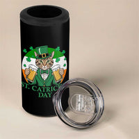 Funny St Catrick's Day Beer 4 in 1 Can Cooler Tumbler St Patrick's Day Cat Beer Shamrock - Wonder Print Shop