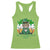 Funny St Catrick's Day Beer Racerback Tank Top St Patrick's Day Cat Beer Shamrock