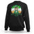 Funny St Catrick's Day Beer Sweatshirt St Patrick's Day Cat Beer Shamrock