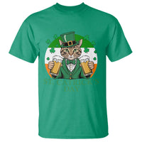 Funny St Catrick's Day Beer T Shirt St Patrick's Day Cat Beer Shamrock