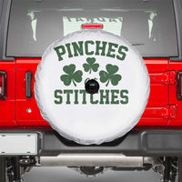 Funny St Patrick's Day Pinches Get Stiches Spare Tire Cover Shamrock