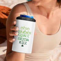 Funny Ohio Skibidi Gyatt Sigma Rizz St Patrick's Day 4 in 1 Can Cooler Tumbler Shamrock