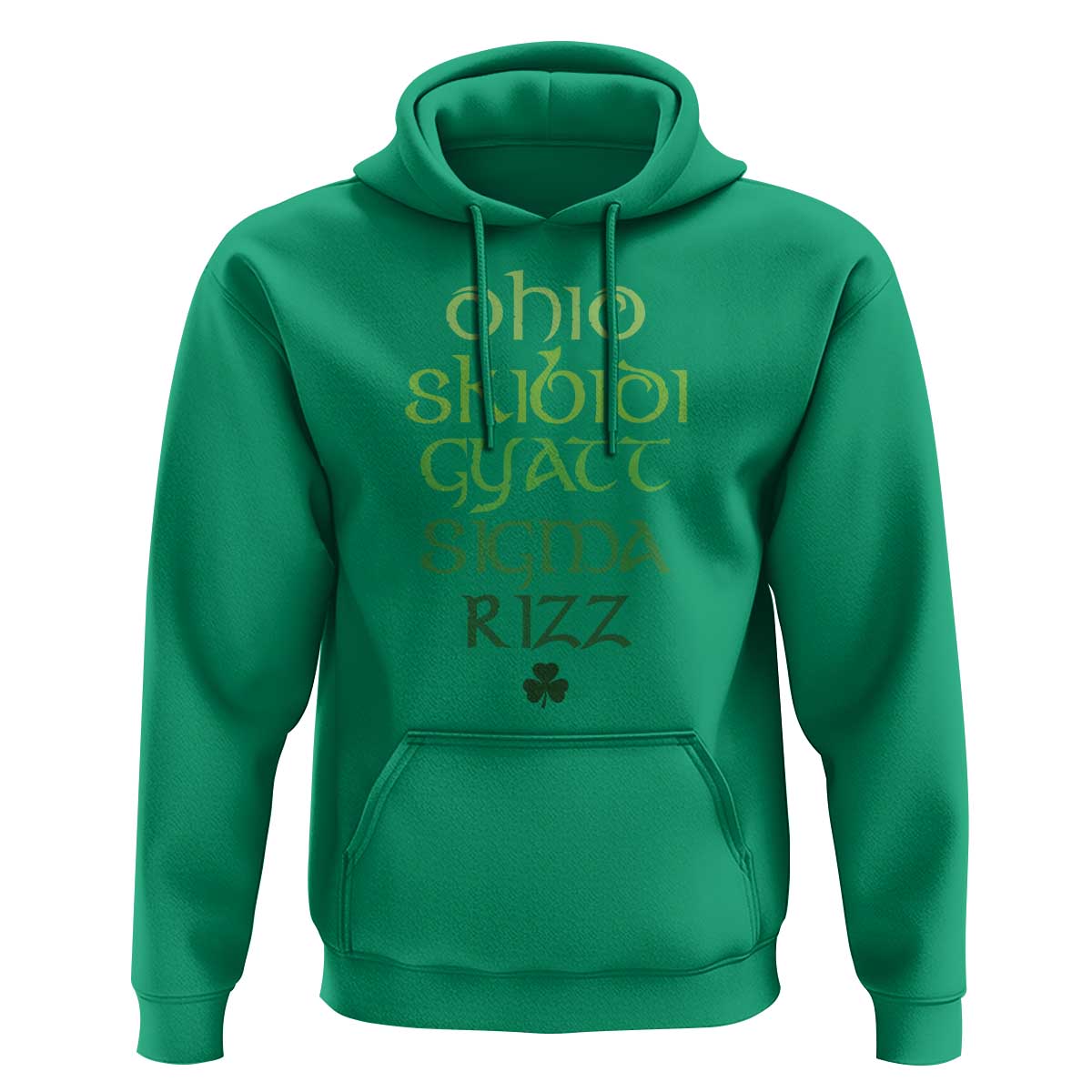 Funny Ohio Skibidi Gyatt Sigma Rizz St Patrick's Day Hoodie Shamrock