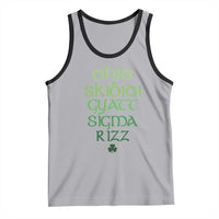 Funny Ohio Skibidi Gyatt Sigma Rizz St Patrick's Day Tank Top Shamrock
