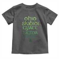 Funny Ohio Skibidi Gyatt Sigma Rizz St Patrick's Day Toddler T Shirt Shamrock