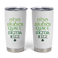 Funny Ohio Skibidi Gyatt Sigma Rizz St Patrick's Day Tumbler Cup Shamrock