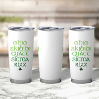 Funny Ohio Skibidi Gyatt Sigma Rizz St Patrick's Day Tumbler Cup Shamrock
