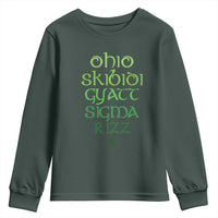 Funny Ohio Skibidi Gyatt Sigma Rizz St Patrick's Day Youth Sweatshirt Shamrock