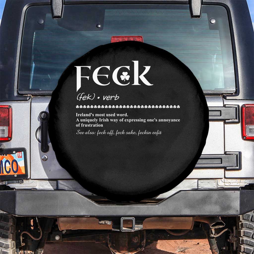 Funny Irish Pride Spare Tire Cover Feck Definition Shamrocks St Patrick's Day