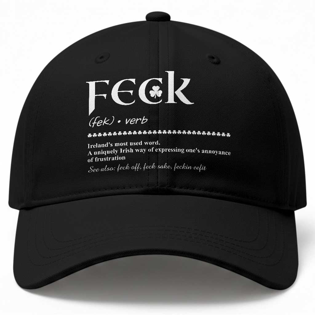 Funny Irish Pride Baseball Cap Feck Definition Shamrocks St Patrick's Day