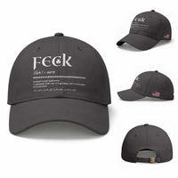Funny Irish Pride Baseball Cap Feck Definition Shamrocks St Patrick's Day
