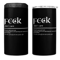 Funny Irish Pride 4 in 1 Can Cooler Tumbler Feck Definition Shamrocks St Patrick's Day