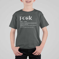 Funny Irish Pride T Shirt For Kid Feck Definition Shamrocks St Patrick's Day