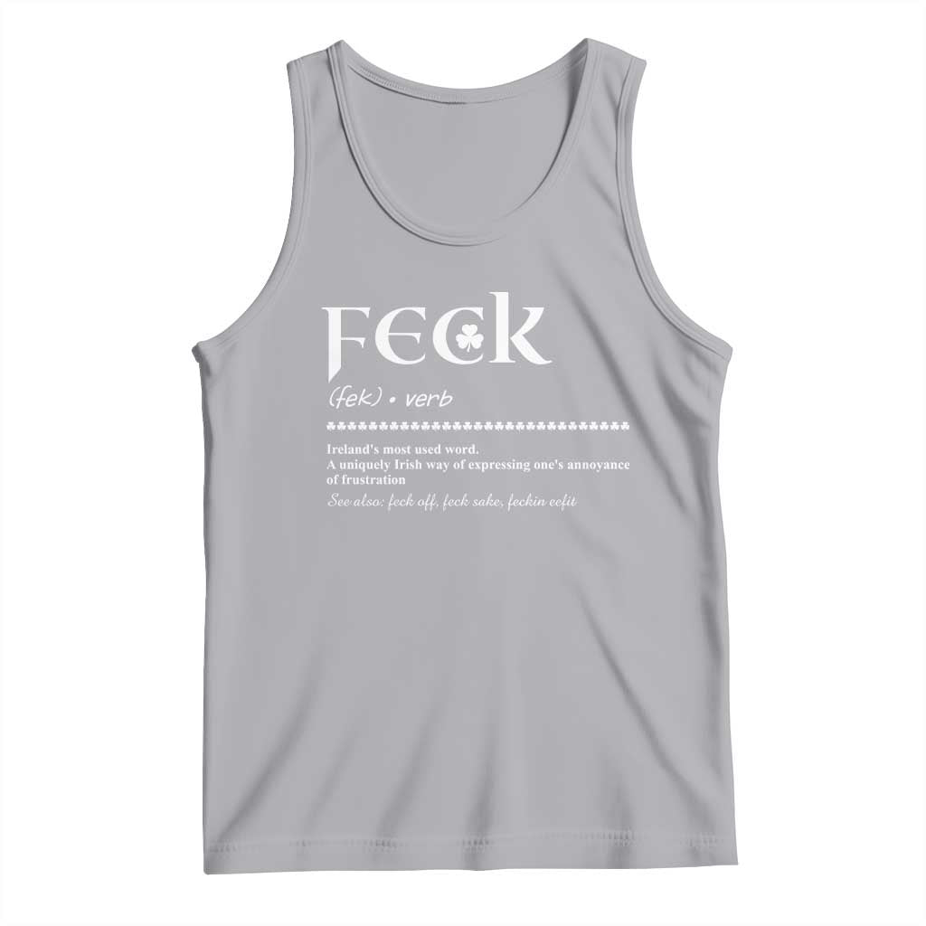 Funny Irish Pride Tank Top Feck Definition Shamrocks St Patrick's Day