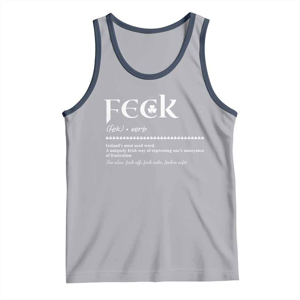Funny Irish Pride Tank Top Feck Definition Shamrocks St Patrick's Day