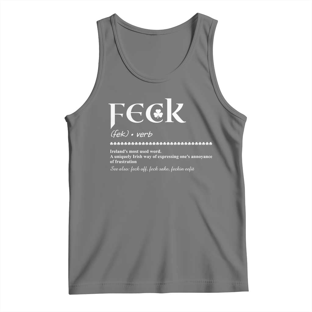 Funny Irish Pride Tank Top Feck Definition Shamrocks St Patrick's Day