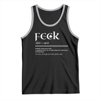 Funny Irish Pride Tank Top Feck Definition Shamrocks St Patrick's Day