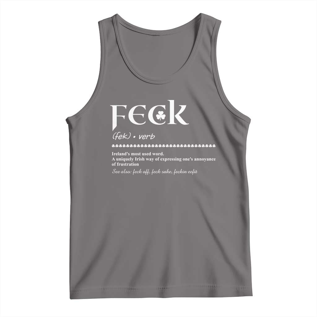 Funny Irish Pride Tank Top Feck Definition Shamrocks St Patrick's Day
