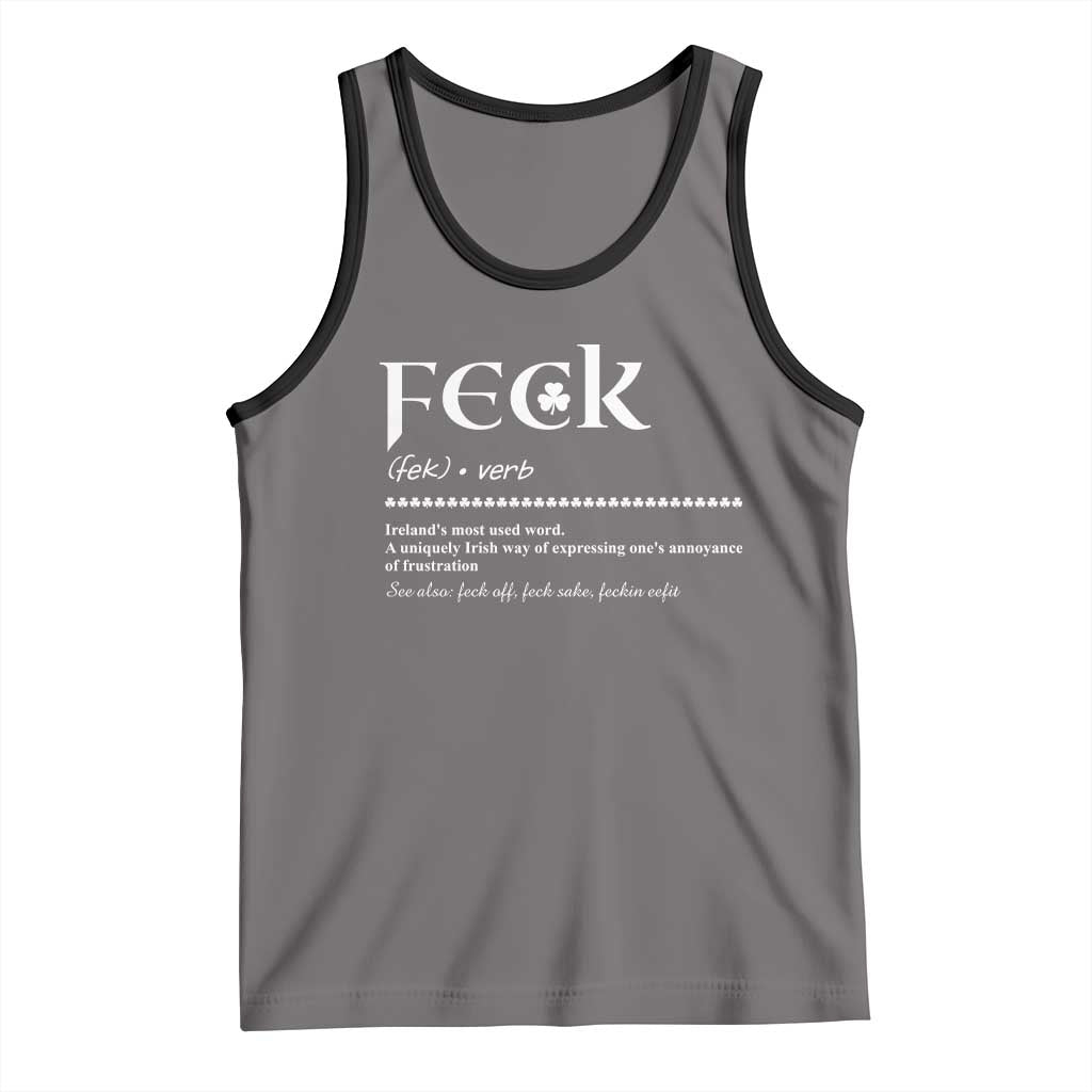 Funny Irish Pride Tank Top Feck Definition Shamrocks St Patrick's Day