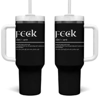 Funny Irish Pride Tumbler With Handle Feck Definition Shamrocks St Patrick's Day